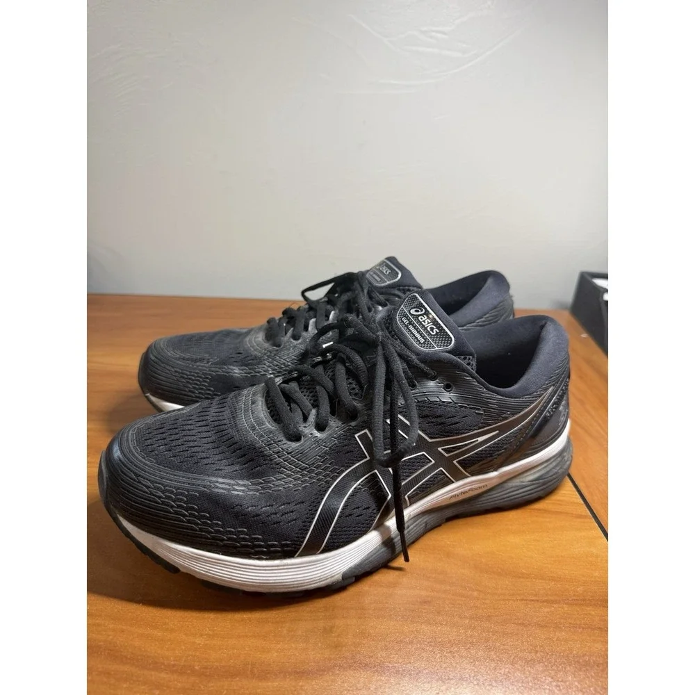 ASICS GEL Nimbus 21 FlyteFoam Running Shoes Black/White Men Size 11E Extra Wide